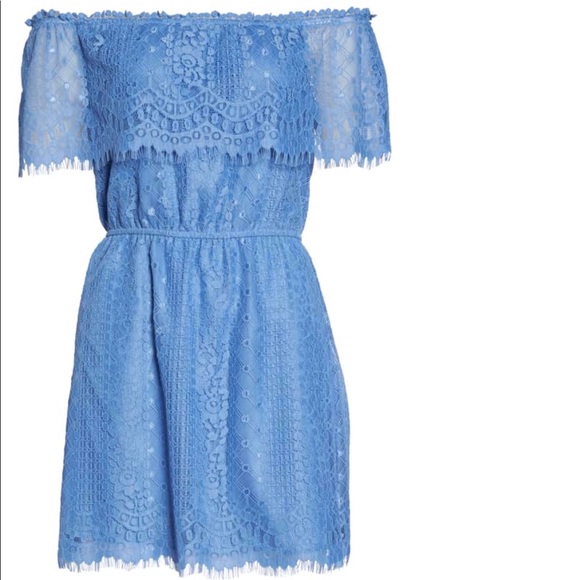 Lace Ruffle Off the Shoulder Dress - Picture 4 of 6